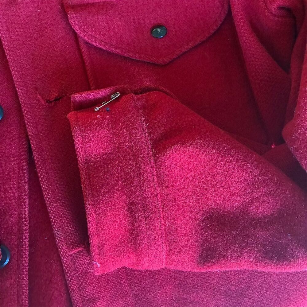 Pendleton Men's Vintage 1960s Red Wool Bomber Jacket Size M - Picture 8 of 8